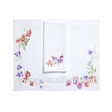 Serviette en éponge 100% coton Beau motif violet colorpetals Essuie mains Ht-023